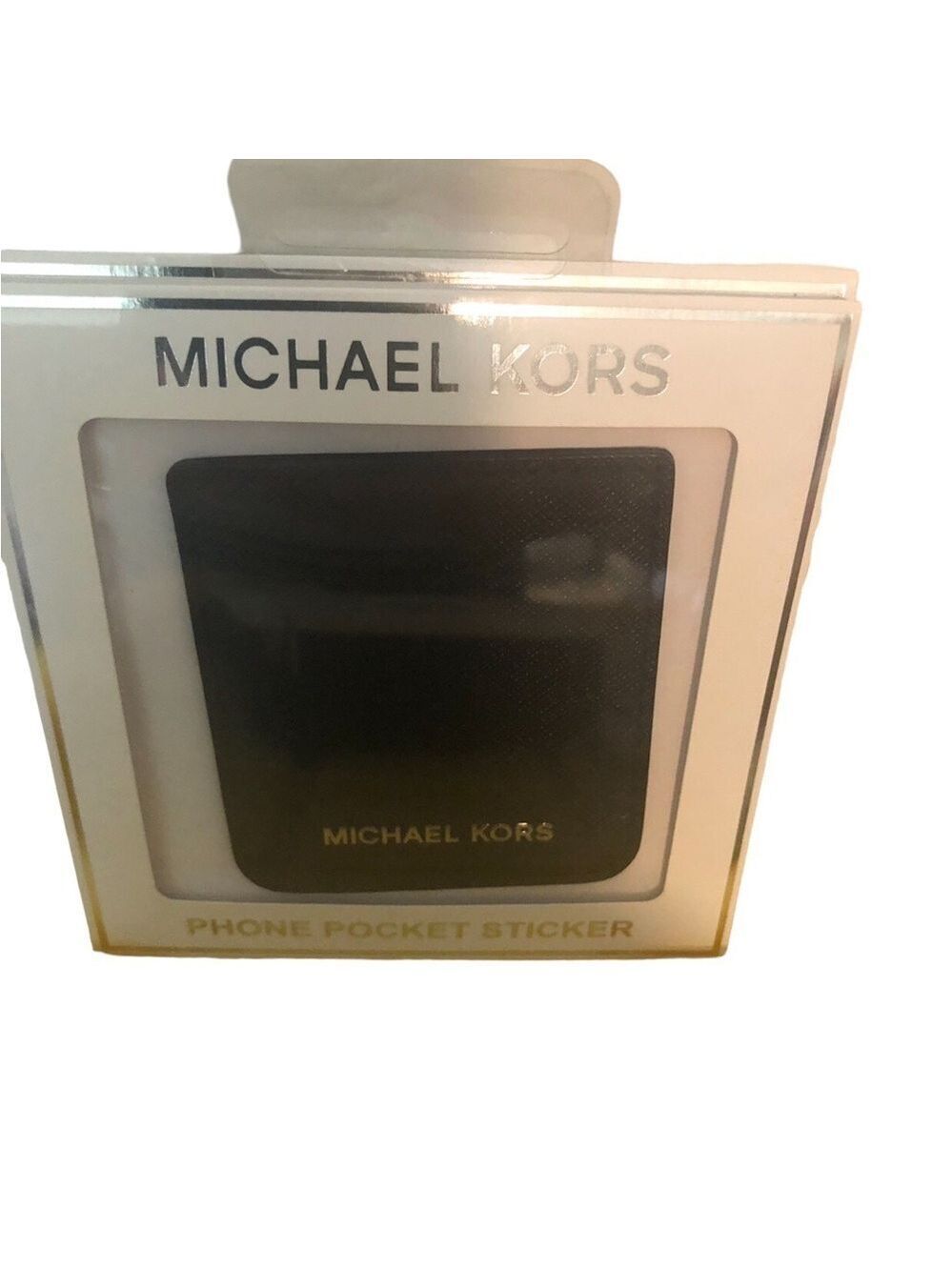 Michael Kors Phone Pocket Sticker, Adhesive backing, Card Holder - Black